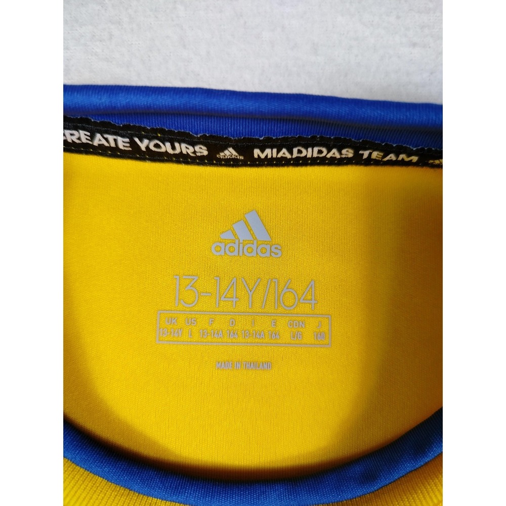 Adidas Shirt Youth 13-14Y Yellow Cancer Awareness Soccer Jersey 3 AEROREADY - Picture 3 of 13